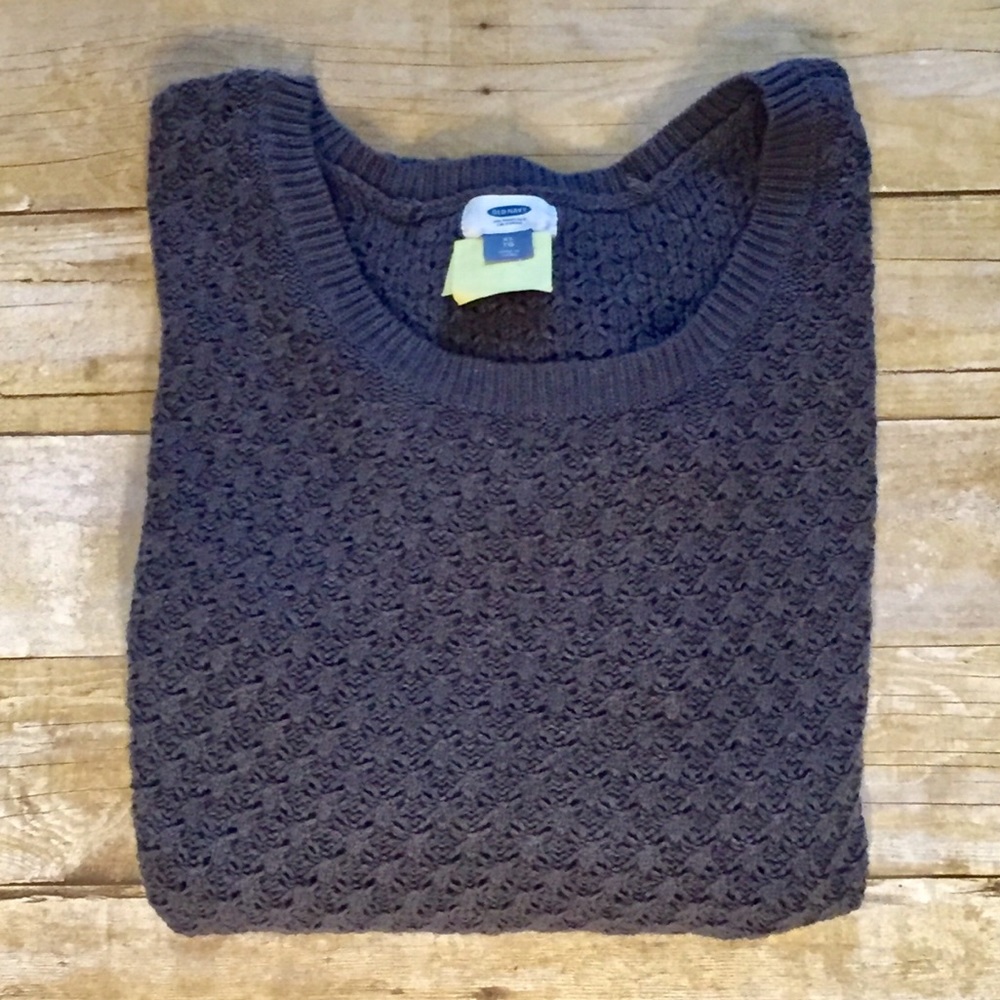Old Navy Charcoal Stockinette Knit Sweater